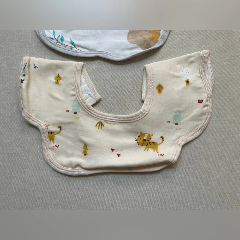 Purcotton Baby Cotton Bibs 3 Pack